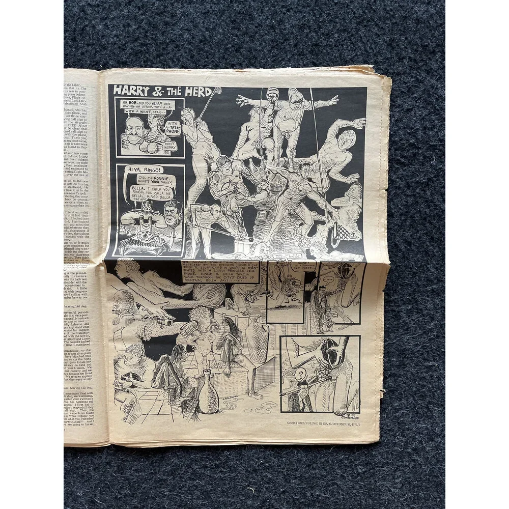 1970s High Times Underground Newspaper, Black Panther Party, Vintage Antique Co